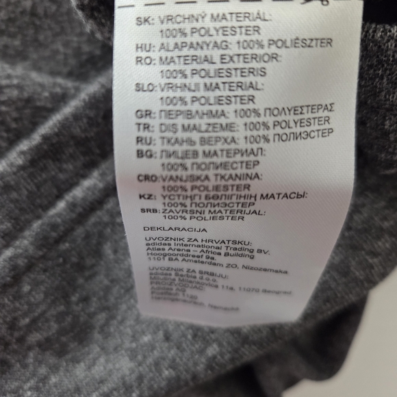 Clearance! Adidas Running Heathered Gray Long Sleeve Athletic Hoodie - Picture 11 of 16